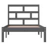 Grey Solid Wood Pine Bed Frame 100x200 cm - HipoMarket