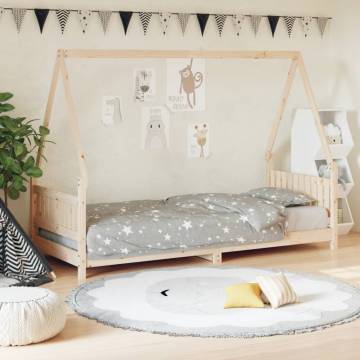 Kids Bed Frame 80x200 cm - Solid Wood Pine | HipoMarket