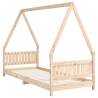 Kids Bed Frame 80x200 cm - Solid Wood Pine | HipoMarket