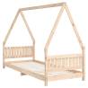 Kids Bed Frame 80x200 cm - Solid Wood Pine | HipoMarket