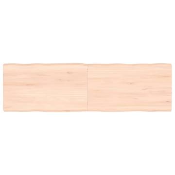 Untreated Solid Wood Live Edge Table Top - 140x40 cm