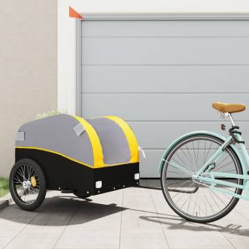 Bike Trailer Black & Yellow - 45 kg Iron | HipoMarket