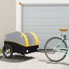 Bike Trailer Black and Yellow 45 kg Iron Colour yellow Size 133 x 68 x 68 cm 