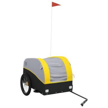 Bike Trailer Black & Yellow - 45 kg Iron | HipoMarket