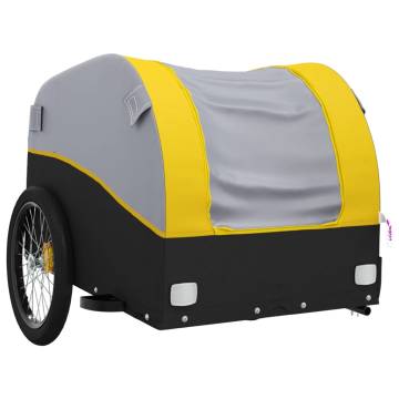 Bike Trailer Black & Yellow - 45 kg Iron | HipoMarket