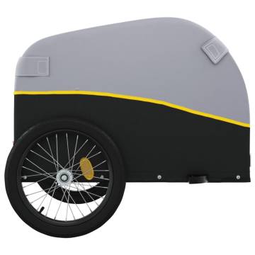 Bike Trailer Black & Yellow - 45 kg Iron | HipoMarket