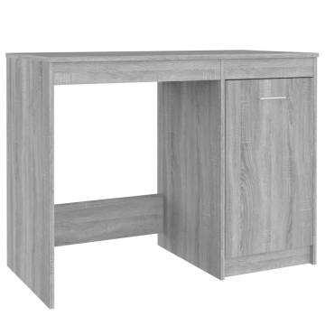 Sleek Grey Sonoma Desk - 100x50 cm | Durable Engineered Wood