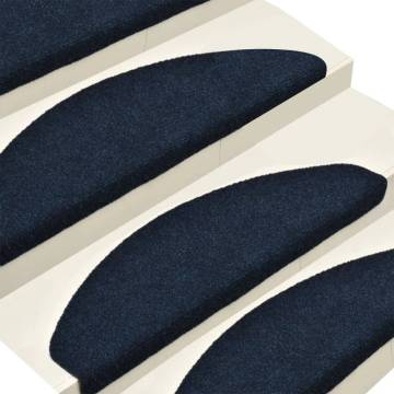 Self-Adhesive Stair Mats 15 pcs - Navy | HipoMarket UK