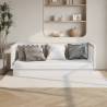 Day Bed White 100x200 cm Solid Wood Pine Colour white Size 100 x 200 cm 