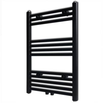 Black Towel Rail Radiator 500x764mm - Stylish & Functional