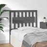 Grey Bed Headboard - Solid Pine Wood 95.5x4x100 cm