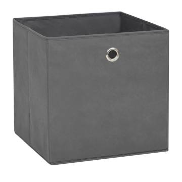 Stylish Non-woven Storage Boxes - 10 pcs Grey 28x28x28 cm