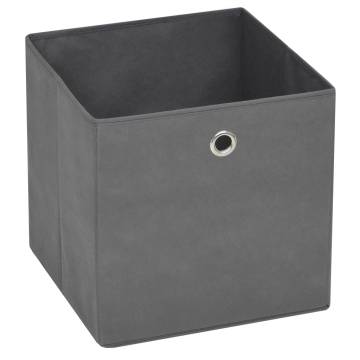 Stylish Non-woven Storage Boxes - 10 pcs Grey 28x28x28 cm