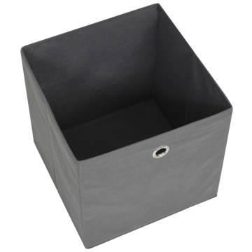 Stylish Non-woven Storage Boxes - 10 pcs Grey 28x28x28 cm