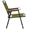 Camping Chairs 2 pcs Green - Durable Oxford Fabric | HiPoMarket