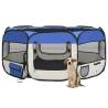 Foldable Dog Playpen with Carrying Bag Blue 145x145x61 cm Colour blue Size 145 x 145 x 61 cm Quantity in Package 1 