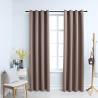 Blackout Curtains with Metal Rings 2 pcs Taupe 140x175 cm Colour taupe Size 140 x 175 cm Quantity in Package 1 