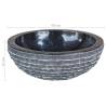 Basin Marble 40 cm Black - Stylish Bathroom Accessory