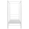 Canopy Bed Frame White Metal 90x200 cm - Stylish & Durable