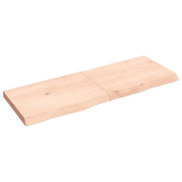 Versatile Untreated Solid Oak Table Top - 140x50 cm