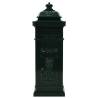 Vintage Green Aluminium Pillar Letterbox | Rustproof & Stylish