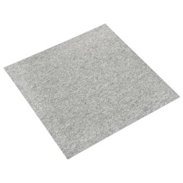 Carpet Floor Tiles 20 pcs 5 m² Light Grey - Durable & Stylish