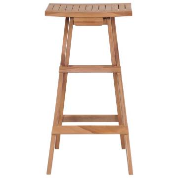 Elegant Folding Bar Stools Set - Solid Teak Wood | Hipomarket