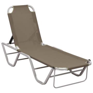 Sun Lounger Aluminium & Textilene Taupe | Comfort for Outdoors