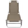 Sun Lounger Aluminium & Textilene Taupe | Comfort for Outdoors