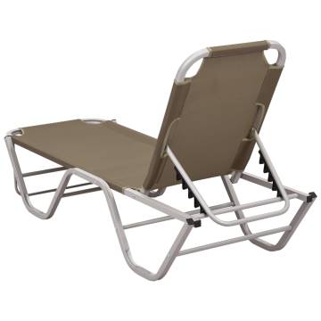 Sun Lounger Aluminium & Textilene Taupe | Comfort for Outdoors