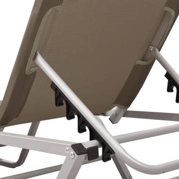 Sun Lounger Aluminium & Textilene Taupe | Comfort for Outdoors