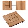 11 pcs WPC Decking Tiles 30x30 cm - Teak Colour | HipoMarket