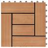 11 pcs WPC Decking Tiles 30x30 cm - Teak Colour | HipoMarket