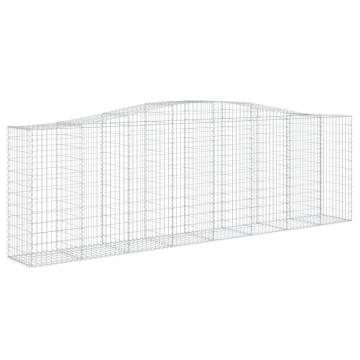 Arched Gabion Baskets - 2 pcs Galvanised Iron | HipoMarket