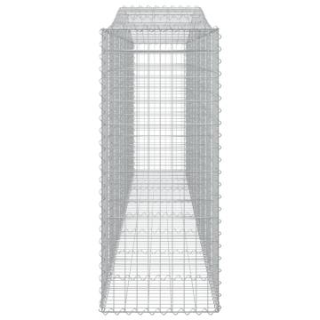 Arched Gabion Baskets - 2 pcs Galvanised Iron | HipoMarket