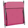 Folding Sun Loungers 2 pcs - Pink Steel & Fabric