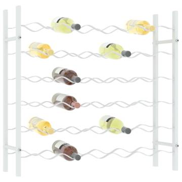 Wine Rack for 36 Bottles - Stylish White Metal Storage