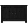 Elegant Black Shoe Cabinet - Solid Pine 70x38x45.5 cm