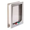 Karlie 4-Way Lockable Cat Door - Weatherproof & Secure White