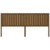 Honey Brown Solid Wood Bed Headboard - 205.5x4x100 cm