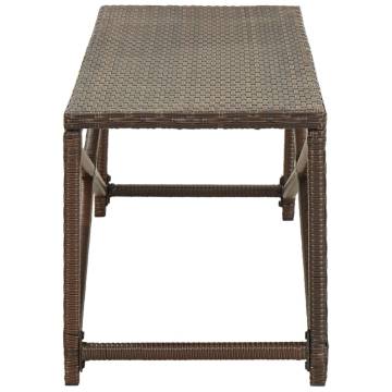 Stylish 120 cm Brown Poly Rattan Garden Bench - Hipo Market