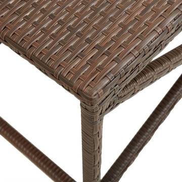 Stylish 120 cm Brown Poly Rattan Garden Bench - Hipo Market