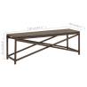 Stylish 120 cm Brown Poly Rattan Garden Bench - Hipo Market