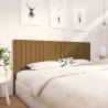 Honey Brown Solid Wood Bed Headboard - 205.5x4x100 cm