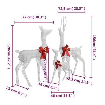 Reindeer Family Christmas Decoration - 201 LED Lights