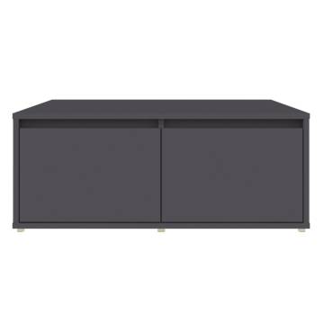 Stylish Grey Coffee Table 80x80 cm | Durable Engineered Wood