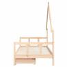 Kids Bed Frame with Drawers | Solid Pine 90x200 cm