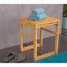 EISL Bamboo Bathroom Stool - Rustic & Functional 35x35x45 cm