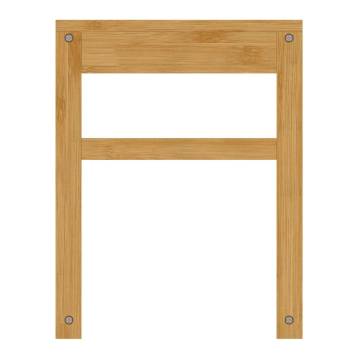 EISL Bamboo Bathroom Stool - Rustic & Functional 35x35x45 cm