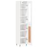 Stylish Highboard High Gloss White - 34.5x34x180 cm